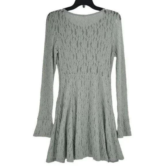 Free People Mint Full Lace Mini Dress - Picture 4 of 8